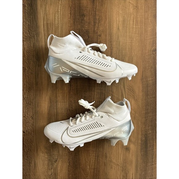 Nike Vapor Edge Pro 360 2 Football Cleats Men Size 4.5 White Silver DA5456-102
